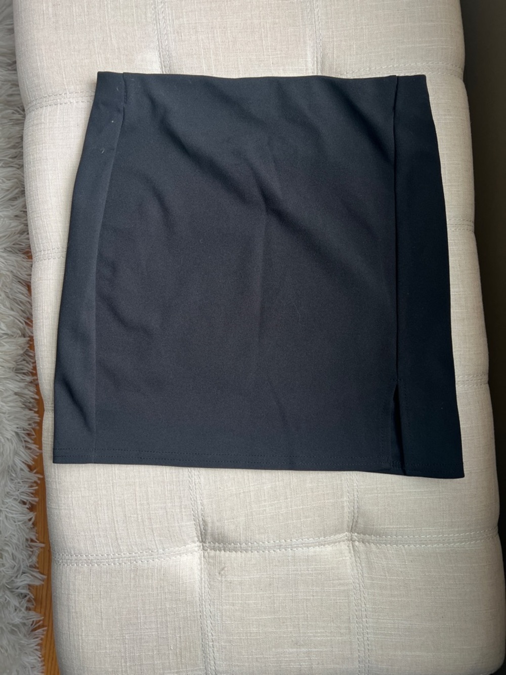ASOS Black Straight Mini Skirt with Side Slit
